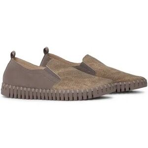 Ilse Jacobsen Tulip Light Weight Slip On Perforated Flat Sneakers Falcon EU 41